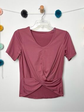 Lululemon Do The Daily Short Sleeve Front Twist Plumful